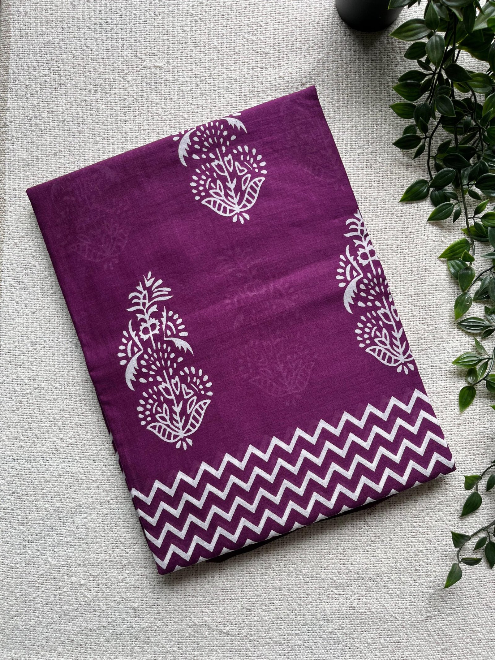 Wine Grace MulMul Cotton Saree | BlushSarees.in |
