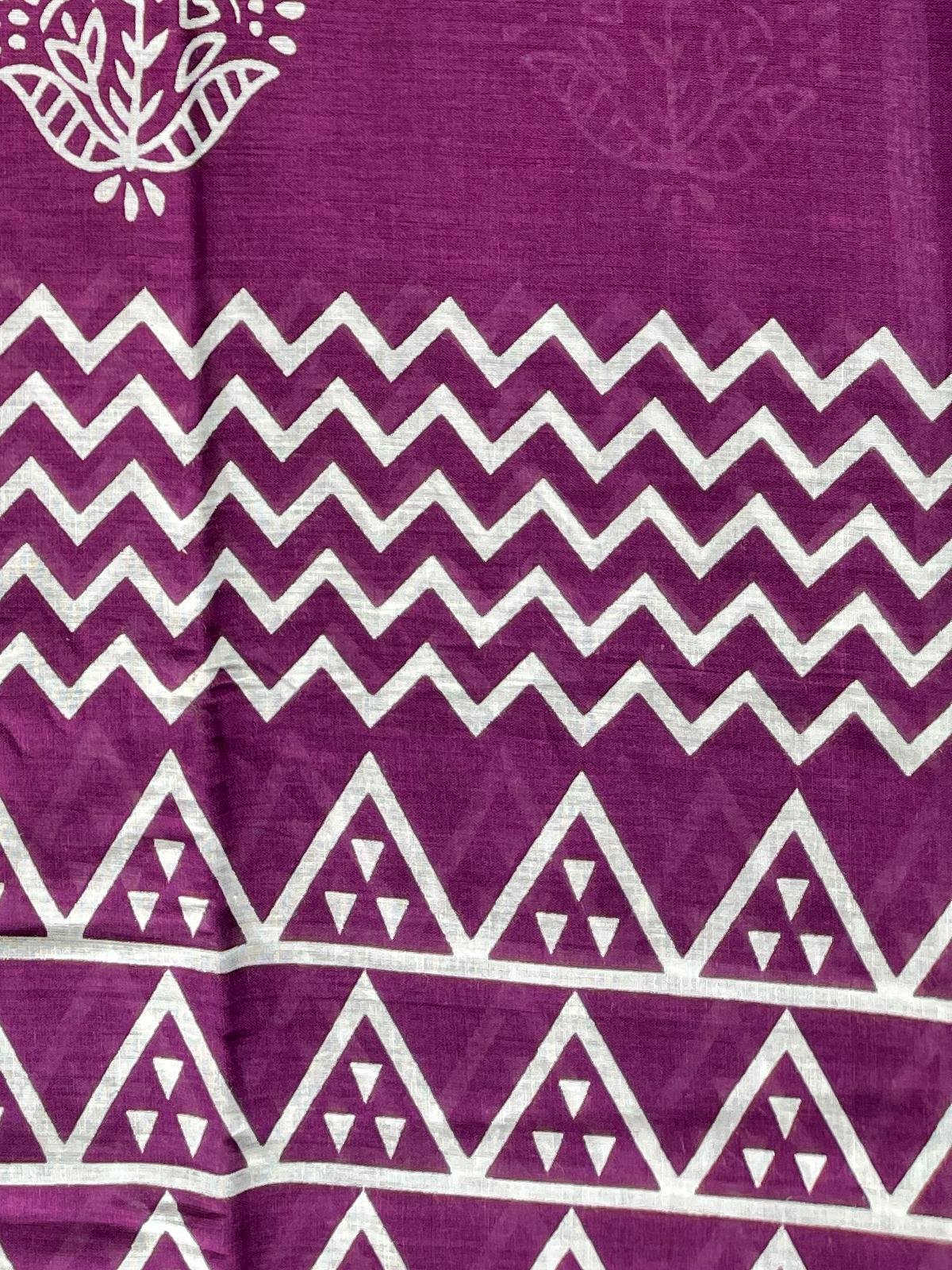 Wine Grace MulMul Cotton Saree | BlushSarees.in | - Image 2