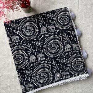 Warli Weave Cotton Saree with Tassels | BlushSarees.in |