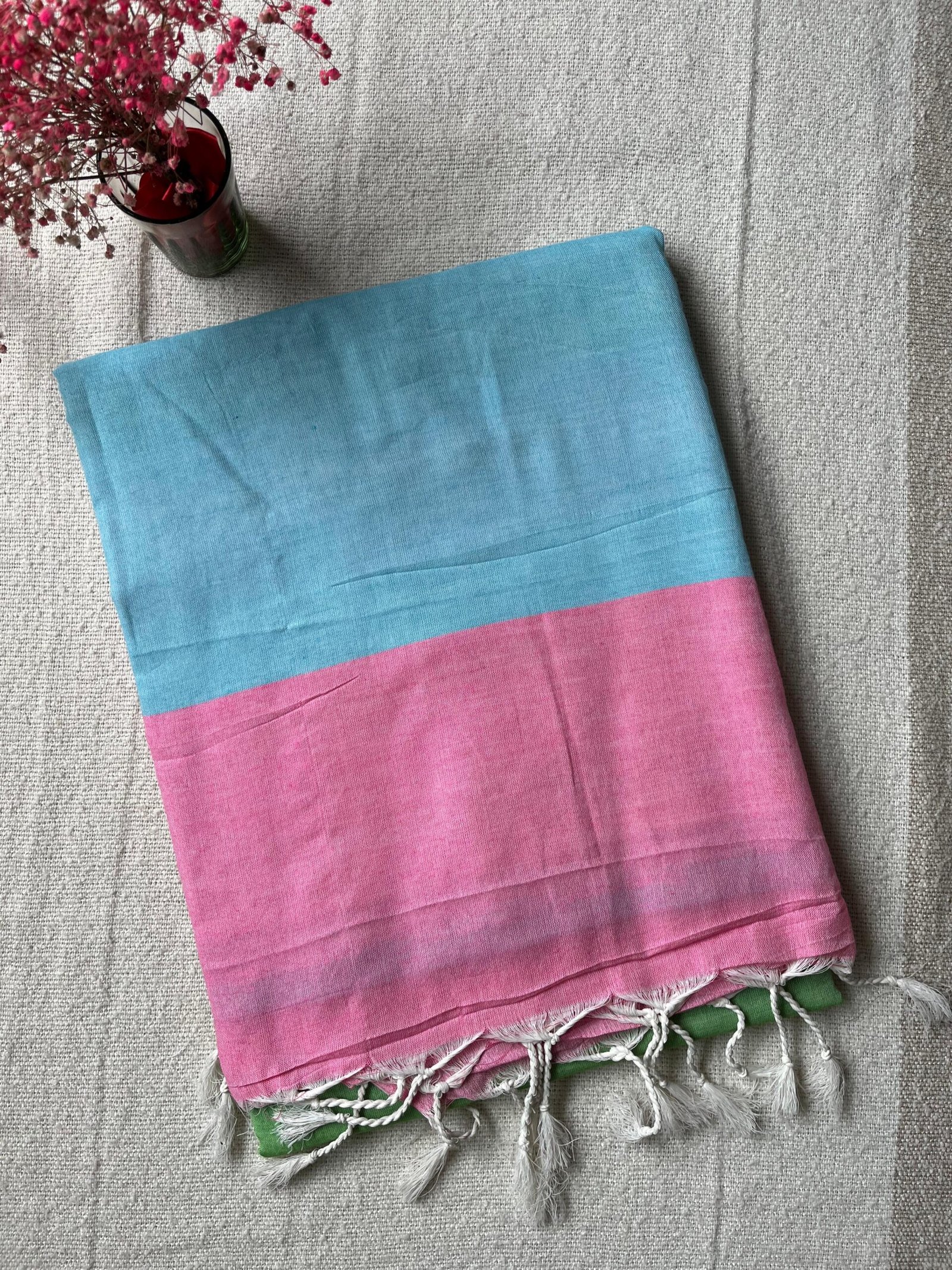 Pastel Panorama Khadi Cotton Saree| BlushSarees.in |