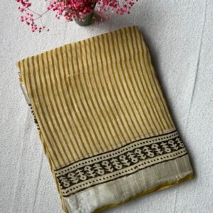 Sanjh Linen Cotton Saree | BlushSarees.in |